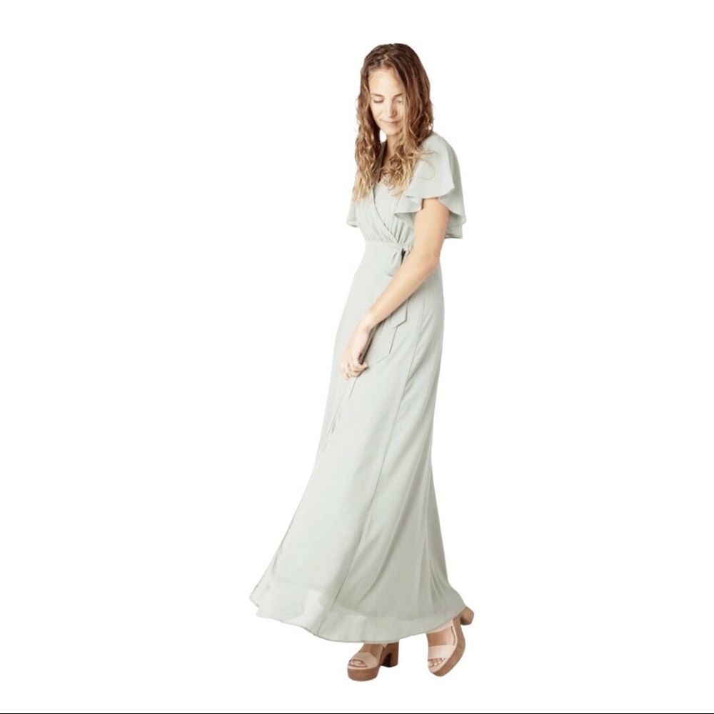 Lily Ashwell sage green dress